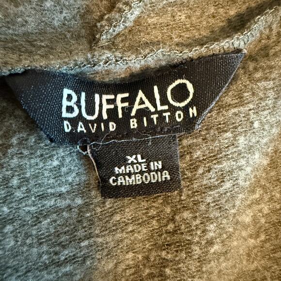 Buffalo David Bitton Men's Soft Casual Green Hoodie Size XL Athleisure Timeless - Picture 4 of 10